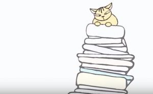 the girl who hated books the cat on top of books LELB Society