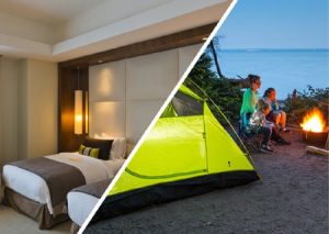 Writing Practice on Camping vs. Hotel Booking