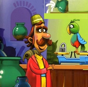 The story of the grocer and the parrot