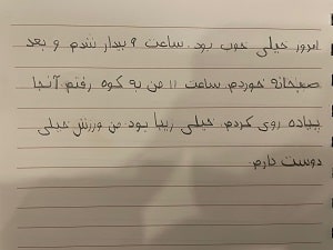 Practice Handwriting in Farsi at LELB Society for Non-Persian Speakers