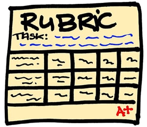 Definition of Rubric in visual dictionary and thesaurus from 601 Words You Need to Know to Pass Your Exam