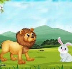 persian story with lion and rabbit for non-Persian kids at LELB Society