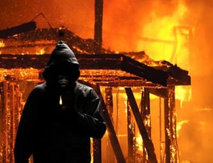 Definition of Arson as a crime in real context with images and synonyms
