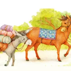 The Horse and the Ass from Aesop's fable with vocabulary practice