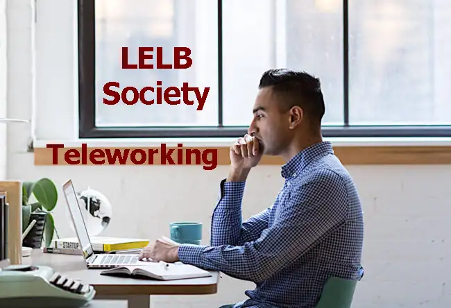 English presentation on the pros and cons of teleworking at LELB Society
