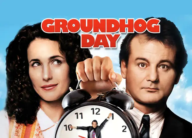 Groundhog Day movie review and analysis in film criticism course forum for ESL students