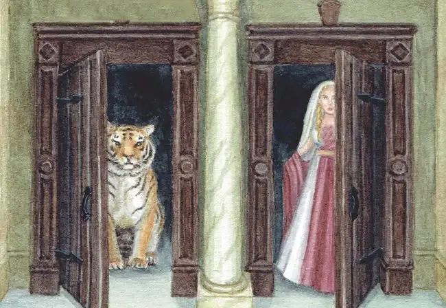 The Lady or the Tiger by Frank Stockton for advanced ESL students with podcast and vocabulary practice