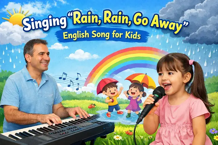 Rain, Rain, Go Away – English Song for Kids with Keyboard
