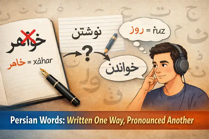 چرا بعضی واژه‌های فارسی مثل نوشتارشان خوانده نمی‌شوند؟