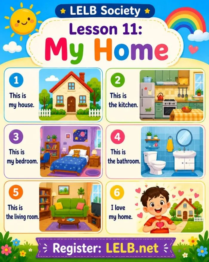 English for Kids - Lesson 11: My Home with Video