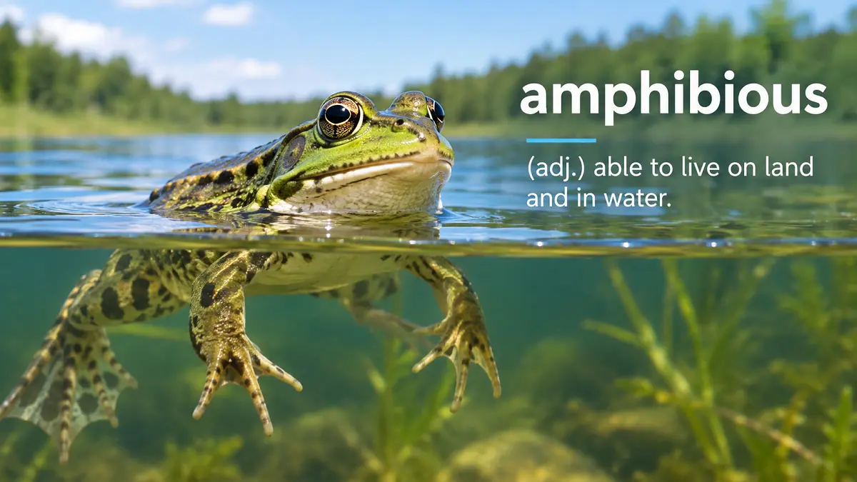 Amphibious Definition in Real Context with Images & Video