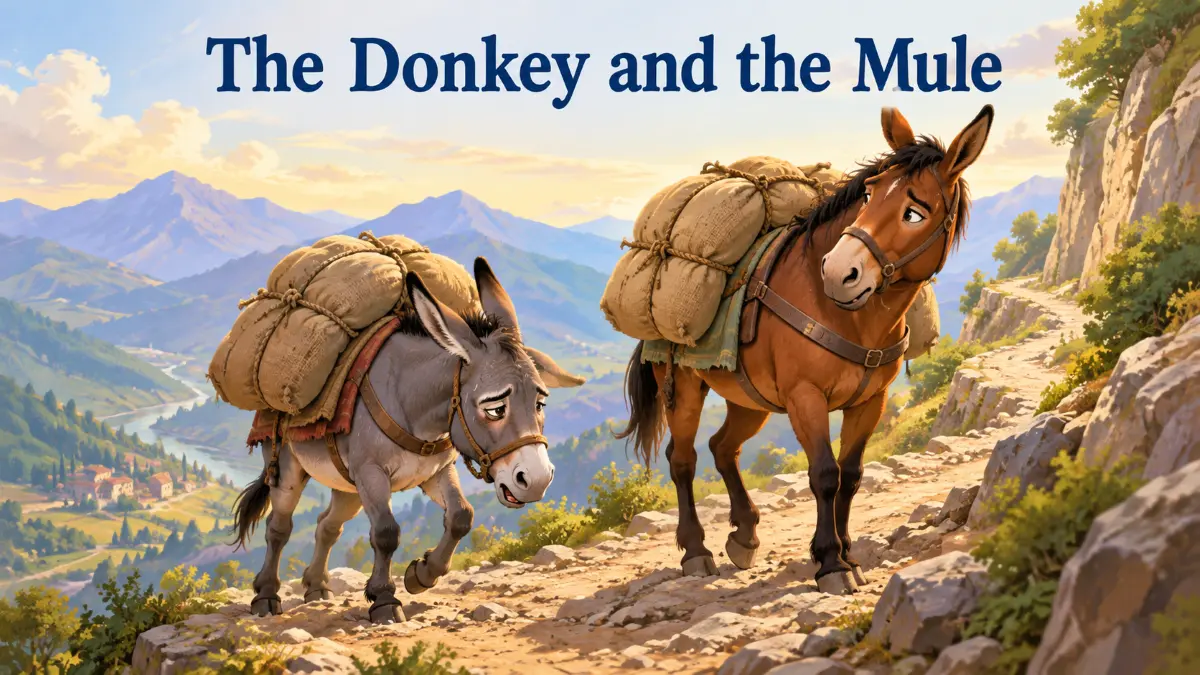 The Donkey and the Mule by Aesop with Video & Vocabulary