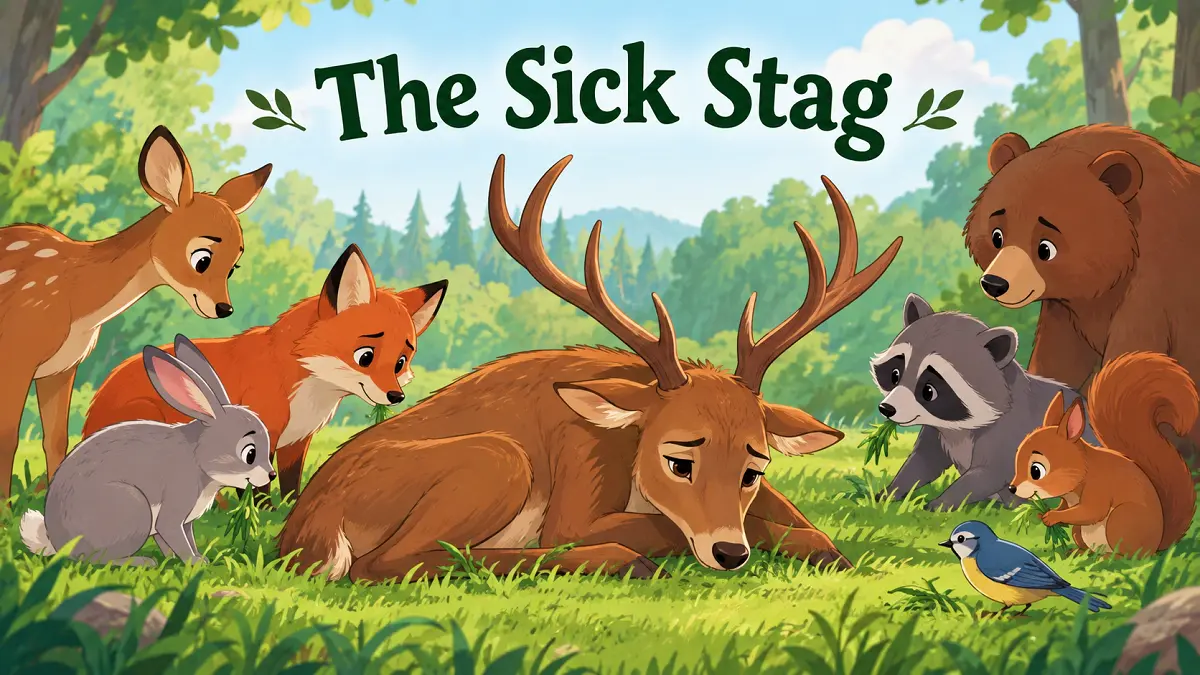 The Sick Stag by Aesop with Video and Vocabulary