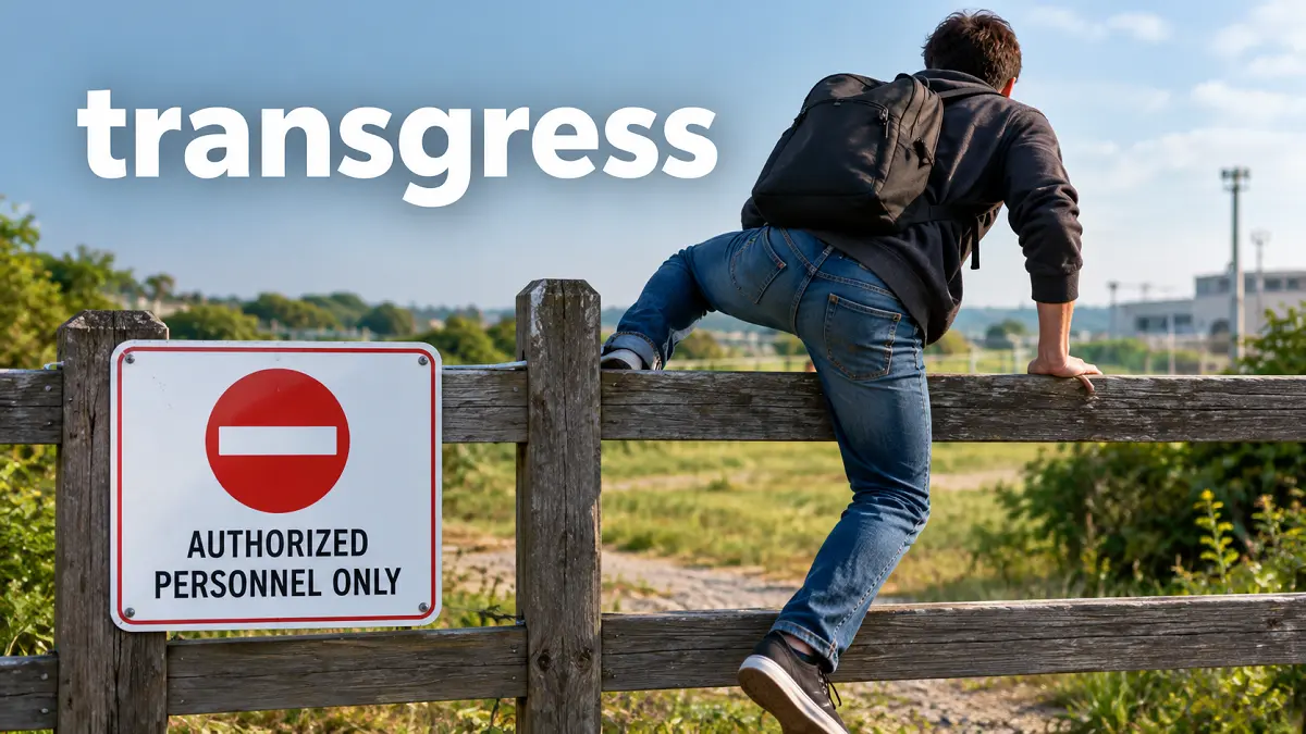 Transgress Definition in Real Context with Images & Video