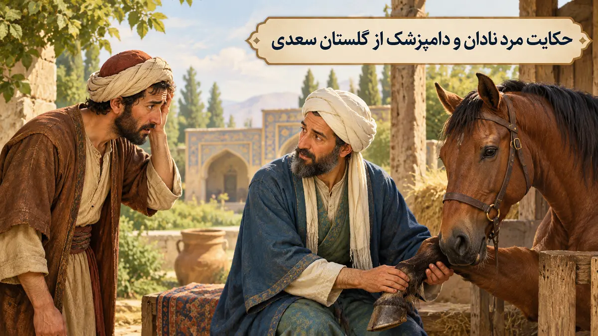 حکایت مرد نادان و دامپزشک | گلستان سعدی به زبان ساده